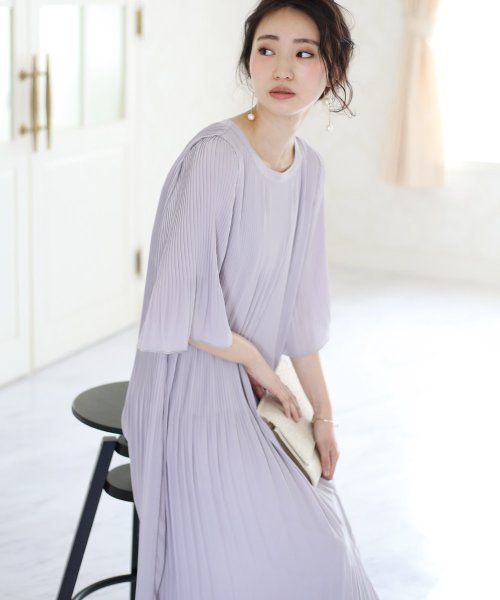 結婚式 二次会 総プリーツワンピース ブージュルード Bou Jeloud Magaseek