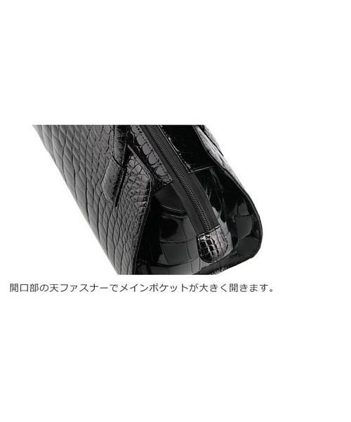 sankyoshokai(サンキョウショウカイ)/日本製 シャイニング クロコダイル ハンドバッグ/img11