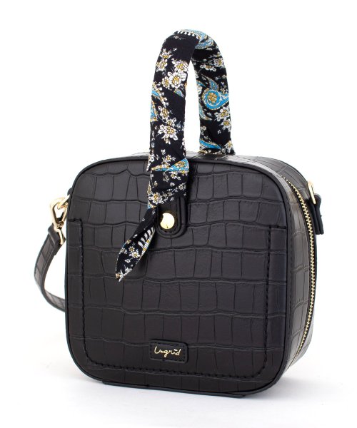 UNGRID bag(アングリッド　バッグ)/スカーフ付クロコ風型押しスクエアバッグ/img24