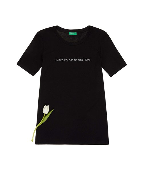 BENETTON (women)(ベネトン（レディース）)/ロゴクルーネック半袖Tシャツ・カットソー/img01