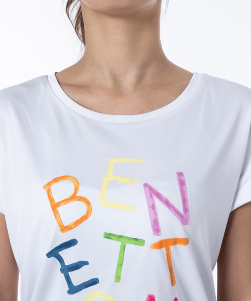 BENETTON (women)(ベネトン（レディース）)/ベネトンカラフルロゴ半袖ラッシュTシャツ・ラッシュガード（UV加工UPF50＋）/img04