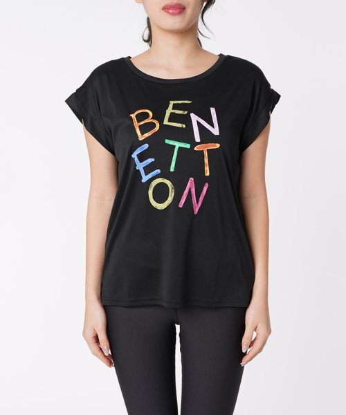 BENETTON (women)(ベネトン（レディース）)/ベネトンカラフルロゴ半袖ラッシュTシャツ・ラッシュガード（UV加工UPF50＋）/img11