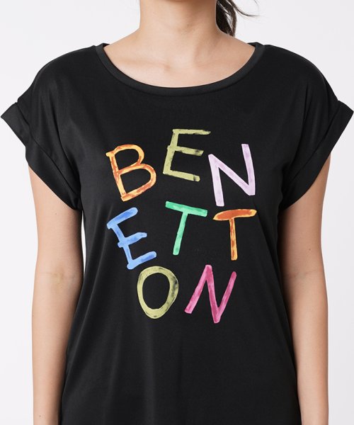 BENETTON (women)(ベネトン（レディース）)/ベネトンカラフルロゴ半袖ラッシュTシャツ・ラッシュガード（UV加工UPF50＋）/img14