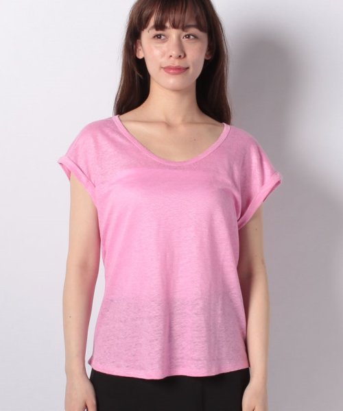 BENETTON (women)(ベネトン（レディース）)/リネンラウンドネックフレンチスリーブ半袖Tシャツ・カットソー/img38