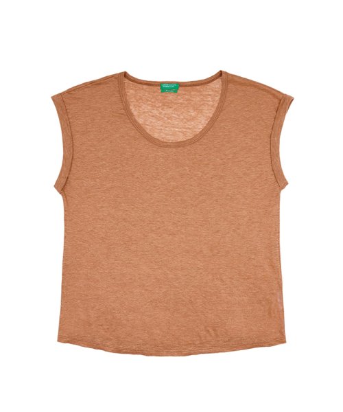 BENETTON (women)(ベネトン（レディース）)/リネンラウンドネックフレンチスリーブ半袖Tシャツ・カットソー/img51