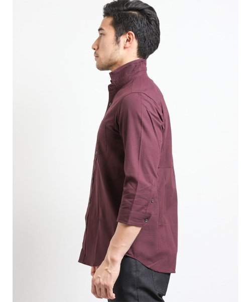 TAKA-Q(タカキュー)/リップストップ衿ワイヤー7分袖シャツ/img02