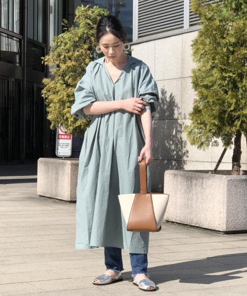 セール アダム エ ロペ Adam Et Rope ギャザーサックワンピース Magaseek