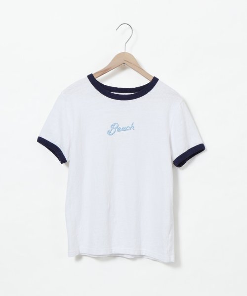 coen(coen)/リサイクルコットンリンガーロゴTシャツ/img03