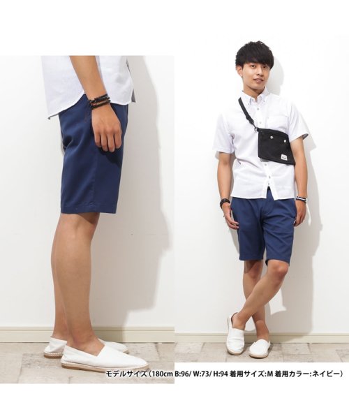 MAC HOUSE(men)(マックハウス（メンズ）)/Navy ネイビー ベルト付きショーツ 391127MH/img12