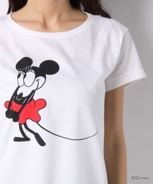 セール Disney ディズニー コラボ レトロミッキー ミニーマウス半袖tシャツ シスレー レディス Sisley Magaseek
