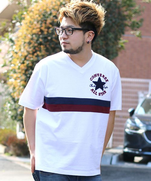 MARUKAWA(大きいサイズのマルカワ)/【CONVERSE】コンバース 大きいサイズ 半袖 Tシャツ サガラ 刺繍/img01