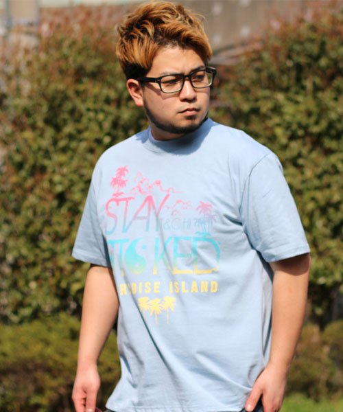 MARUKAWA(大きいサイズのマルカワ)/【T&C】 大きいサイズ 半袖 プリント Tシャツ T&Cサーフデザイン/img01