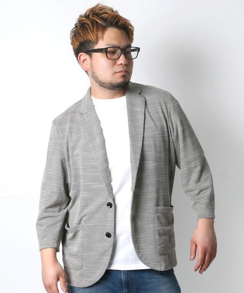 MARUKAWA(大きいサイズのマルカワ)/大きいサイズ 7分袖 テーラード ジャケット/img01