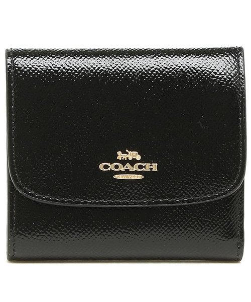 COACH(コーチ)/コーチ 財布 アウトレット COACH F31960 IMBLK スモール ウォレット レディース 二つ折り財布 三つ折り財布 無地 ブラック 黒/img04