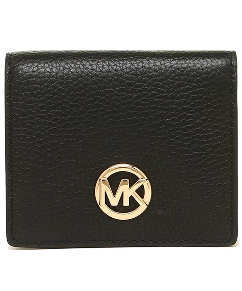 マイケルコース 財布 アウトレット MICHAEL KORS 35H8GFTD2L レディース 二つ折り財布 無地 BLACK 黒