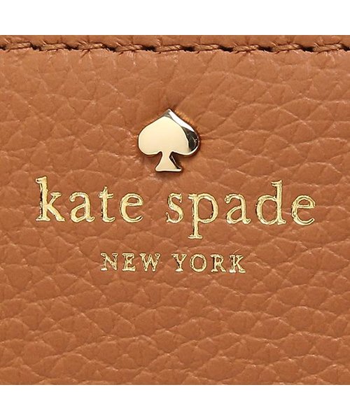 kate spade new york(ケイトスペードニューヨーク)/KATE SPADE WLRU4999 229 LARCHMONT AVENUE NEDA レディース 長財布 無地 ウォームコニャック 茶色/img05