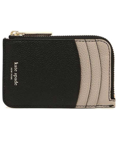 kate spade new york(ケイトスペードニューヨーク)/ KATE SPADE PWRU7159 106 MARGAUX ZIP CARD HOLDER カードケース・コインケース BLACK/WARM TAUPE/img04