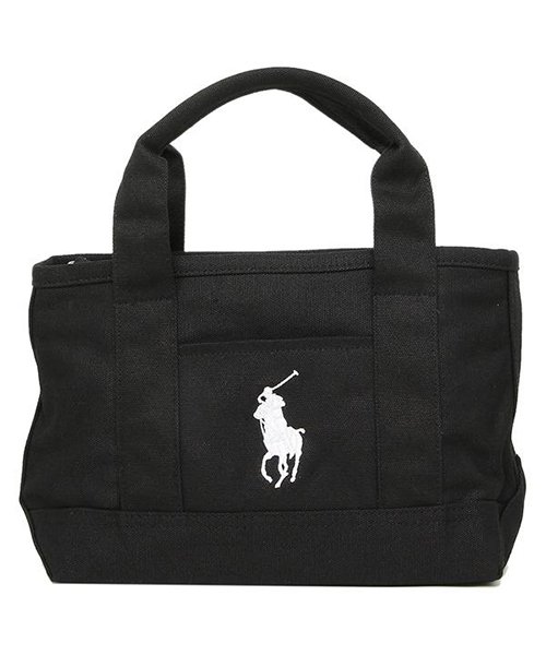 POLO RALPH LAUREN(POLO RALPH LAUREN)/ POLO RALPH LAUREN RA100115 GIRLS TOTE レディース トートバッグ 無地 BLACK/WHITE 黒/img04