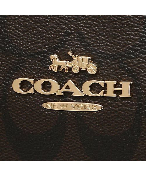 COACH F31477 IMAA8 アビー ダッフル シグネチャー キャンバス　 レディース ショルダーバッグ ブラウン/ブラック 茶色