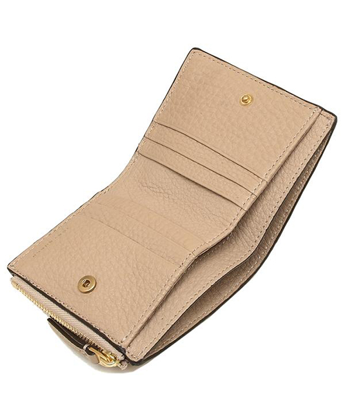 TORY BURCH 45246 288 McGRAW MINI FOLDABLE WALLET レディース 二つ折り財布 無地 DEVON SAND