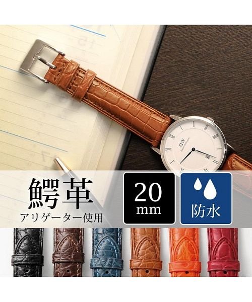 sankyoshokai(サンキョウショウカイ)/腕時計 付け替え用 ベルト 本革 アリゲーター 18mm/img01
