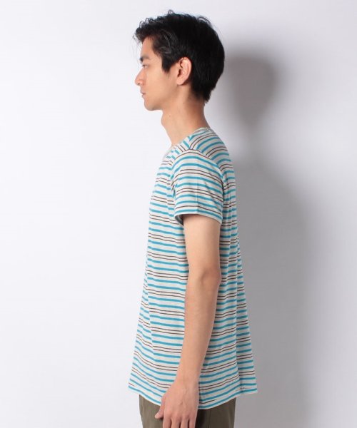 BENETTON (mens)(ベネトン（メンズ）)/リネン混ボーダー半袖Tシャツ・カットソー/img40