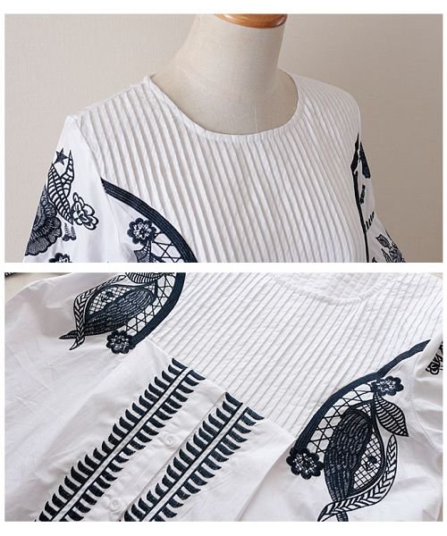Sawa a la mode(サワアラモード)/北欧風ボタニカル刺繍のチュニック/img18