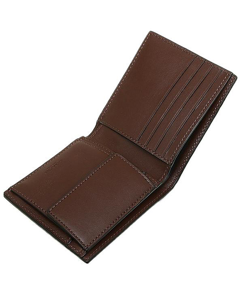 【未使用品】 コーチ COACH メンズ 二つ折り財布 F75363 茶色