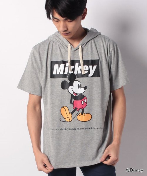 セール Disney 大きいサイズ メンズ ディズニー ミッキー マウス Tシャツ パーカー 半袖 Tパーカー ブランド 大きいサイズのマルカワ Marukawa Magaseek