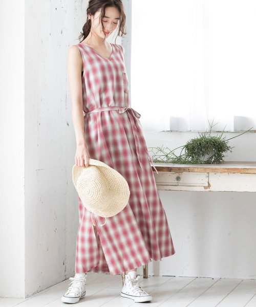 セール Web限定 Vネックチェック柄ワンピース ビス Vis Magaseek