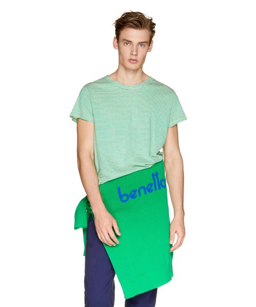 BENETTON (mens)(ベネトン（メンズ）)/リネン混ボーダー半袖Tシャツ・カットソー/img15