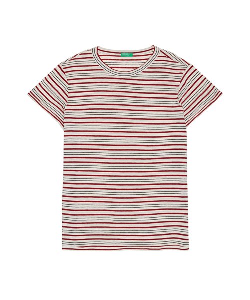 BENETTON (mens)(ベネトン（メンズ）)/リネン混ボーダー半袖Tシャツ・カットソー/img44