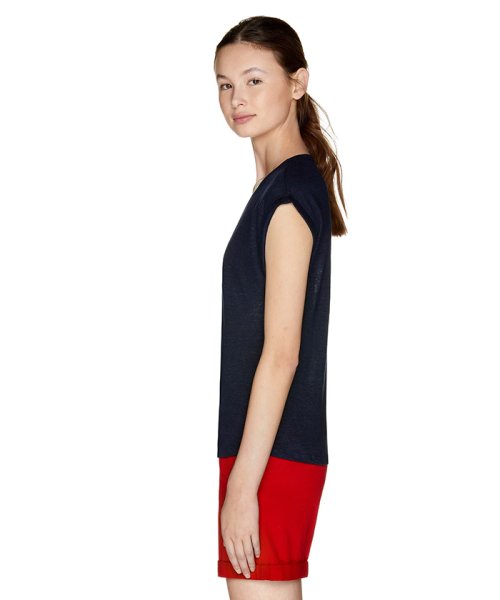 BENETTON (women)(ベネトン（レディース）)/リネンラウンドネックフレンチスリーブ半袖Tシャツ・カットソー/img16