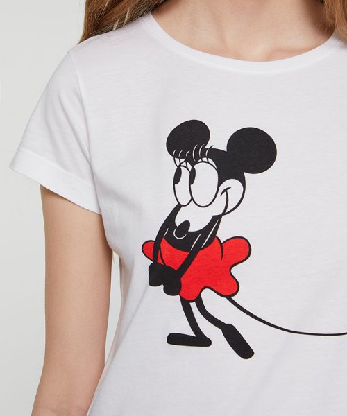 セール Disney ディズニー コラボ レトロミッキー ミニーマウス半袖tシャツ シスレー レディス Sisley Magaseek