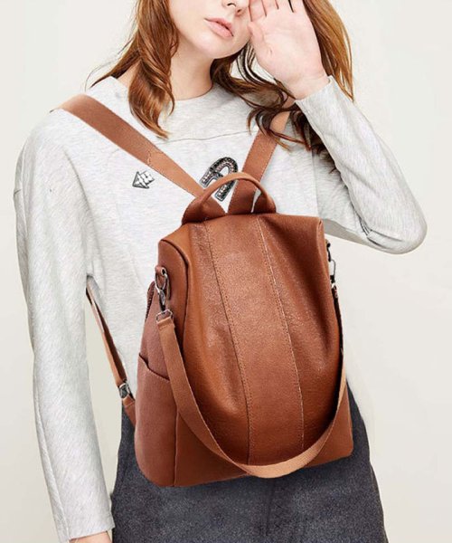 3way オシャレリュック レディース 大人 レザーリュックサック 大容量 通学 ミニミニストア Miniministore Magaseek