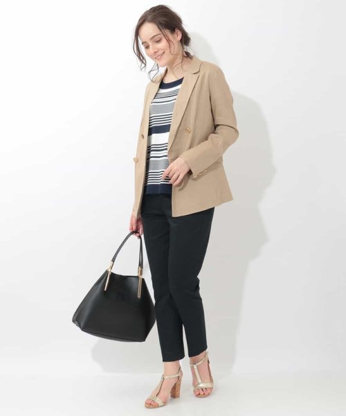 セール 50 Off ダブルスレストリネン混ジャケット オフオン Ofuon Magaseek