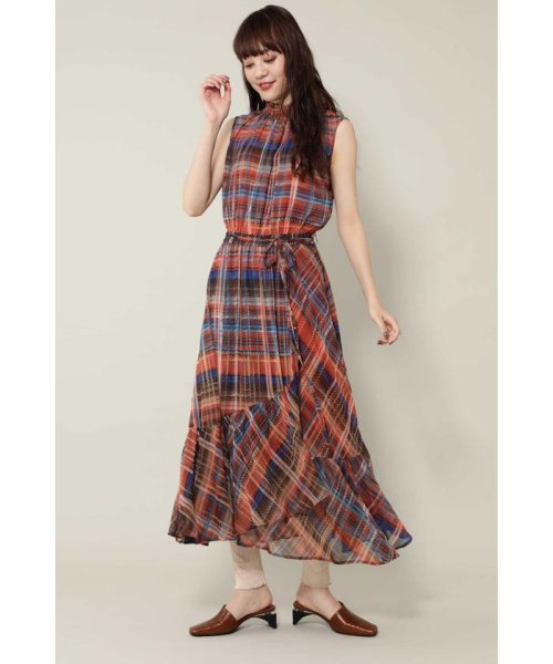 セール チェックロングワンピース ローズバッド Rose Bud Magaseek