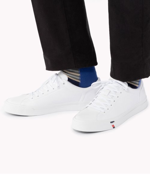 セール レザー スニーカー トミーヒルフィガー メンズ Tommy Hilfiger Mens Magaseek