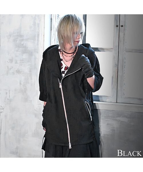 CIVARIZE(シヴァーライズ)/CIVARIZE【シヴァーライズ】Exceed 7分袖レースアップライダースパーカー/img01