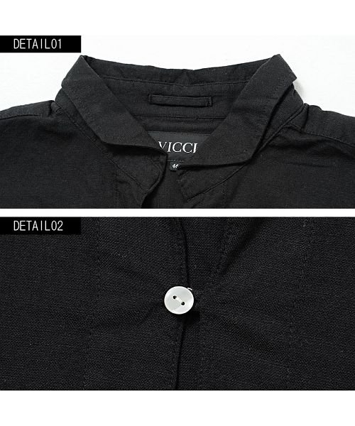 VICCI(ビッチ)/VICCI【ビッチ】綿麻ストレッチ七分袖カプリシャツ/img15
