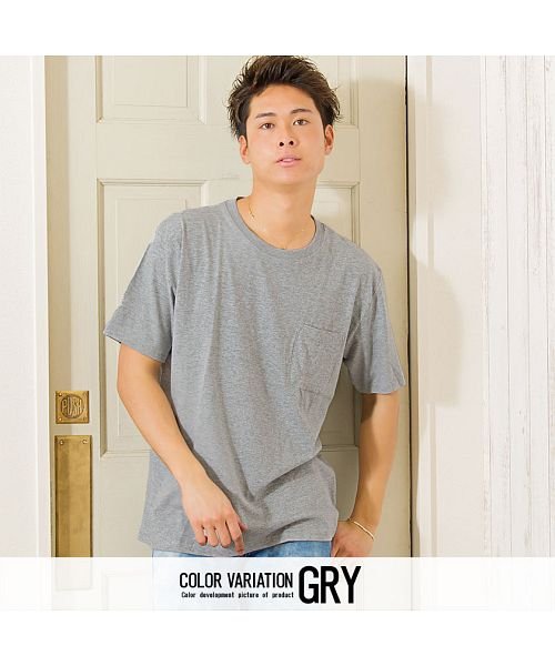 VICCI(ビッチ)/VICCI【ビッチ】無地ポケット付きビッグシルエットクルーネック半袖Tシャツ/img03