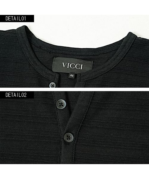 VICCI(ビッチ)/VICCI【ビッチ】タックジャガードヘンリーネック半袖Tシャツ/img26