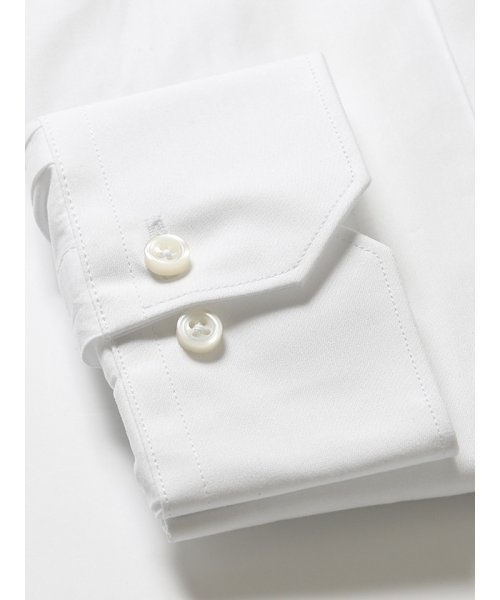 GRAND-BACK(グランバック)/【大きいサイズ】グランバック/GRAND－BACK　綿100%形態安定ウィングカラー長袖ビジネスドレスシャツワイシャツ 白無地/img02