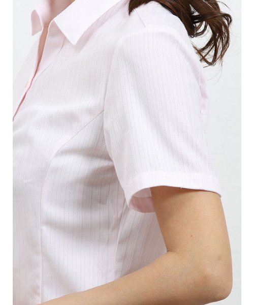 TAKA-Q(タカキュー)/形態安定レギュラーカラー スキッパーギャザー半袖シャツ/img09