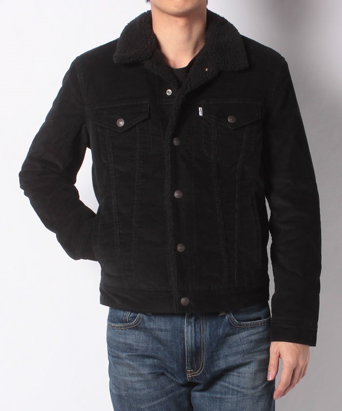 levis type 3 sherpa trucker black