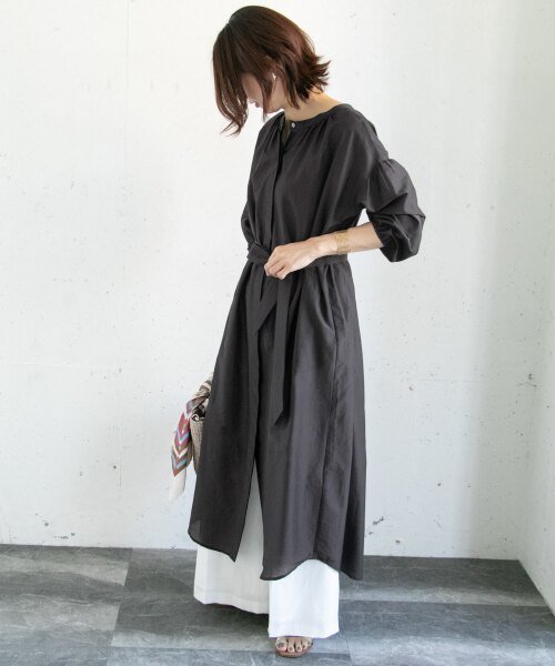 URBAN RESEARCH ROSSO(URBAN　RESEARCH　ROSSO)/コットンシルクボリュームワンピース/img03