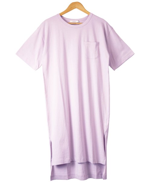 mili an deni(ミリアンデニ)/レディース ワンピース Tシャツ カットソー 半袖 スリット ポケット付/img12