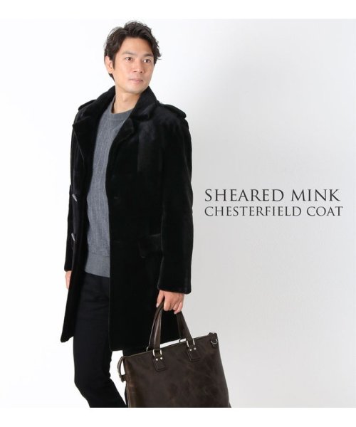 シェアード ミンク チェスターコート メンズ Kopenhagen Furブラック M L サンキョウショウカイ Sankyoshokai Magaseek