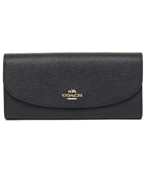 COACH(コーチ)/コーチ 財布 アウトレット COACH F54009 クロスグレイン レザー スリム エンベロープ ウォレット 長財布/img04