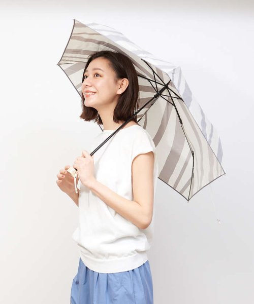 collex(collex)/【晴雨兼用】UVカット　ストライプ柄　折りたたみ傘/img13